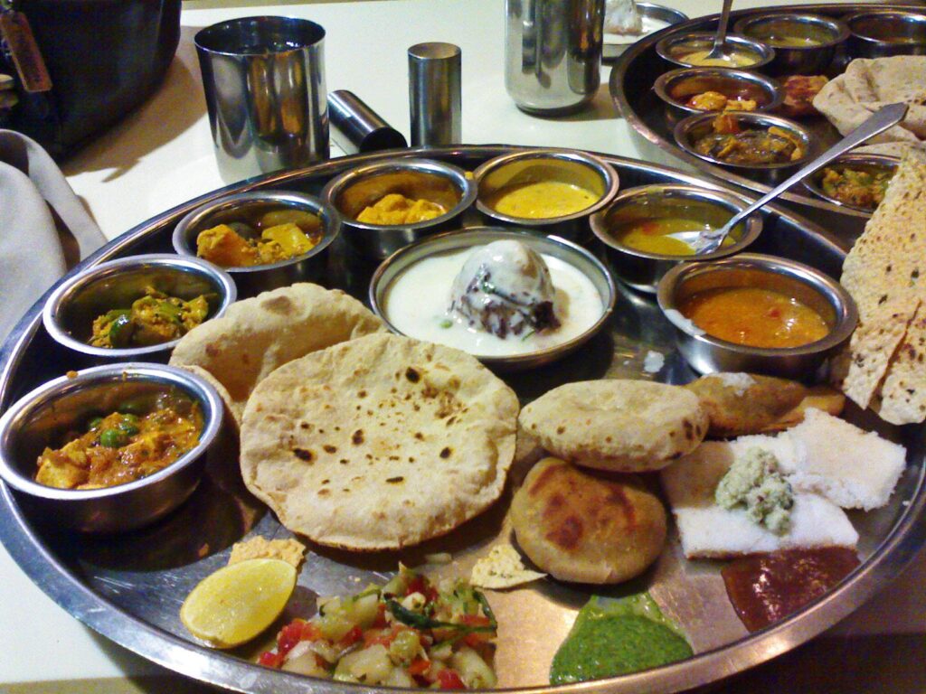 A traditional Agra thali meal