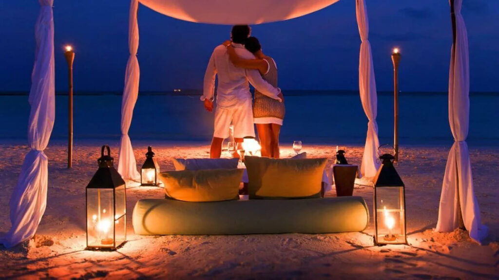 A couple on the beach in Goa