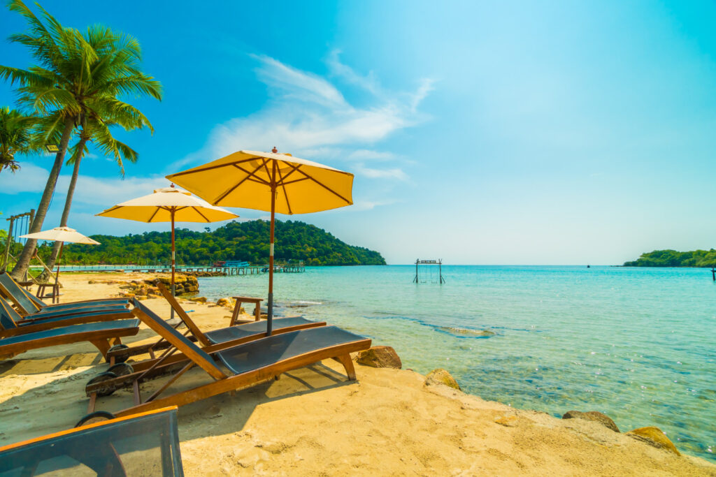 A Goa beach at golden hour